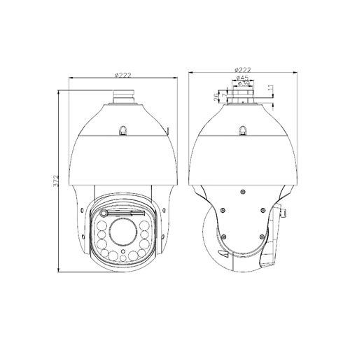 5MP 44X Starlight Lpr Face Detection PTZ CCTV Security PTZ Speed Dome Camera