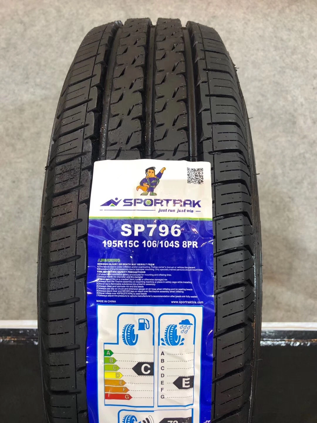 China Sportrak Brand 7.50r16c, 12pr Sp796 Light Truck / Commercial Van Tire