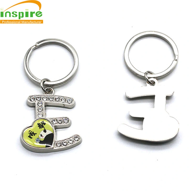 Promotion Souvenir Gift Free Samples Custom Wholesale/Supplier Metal Letter Keyring