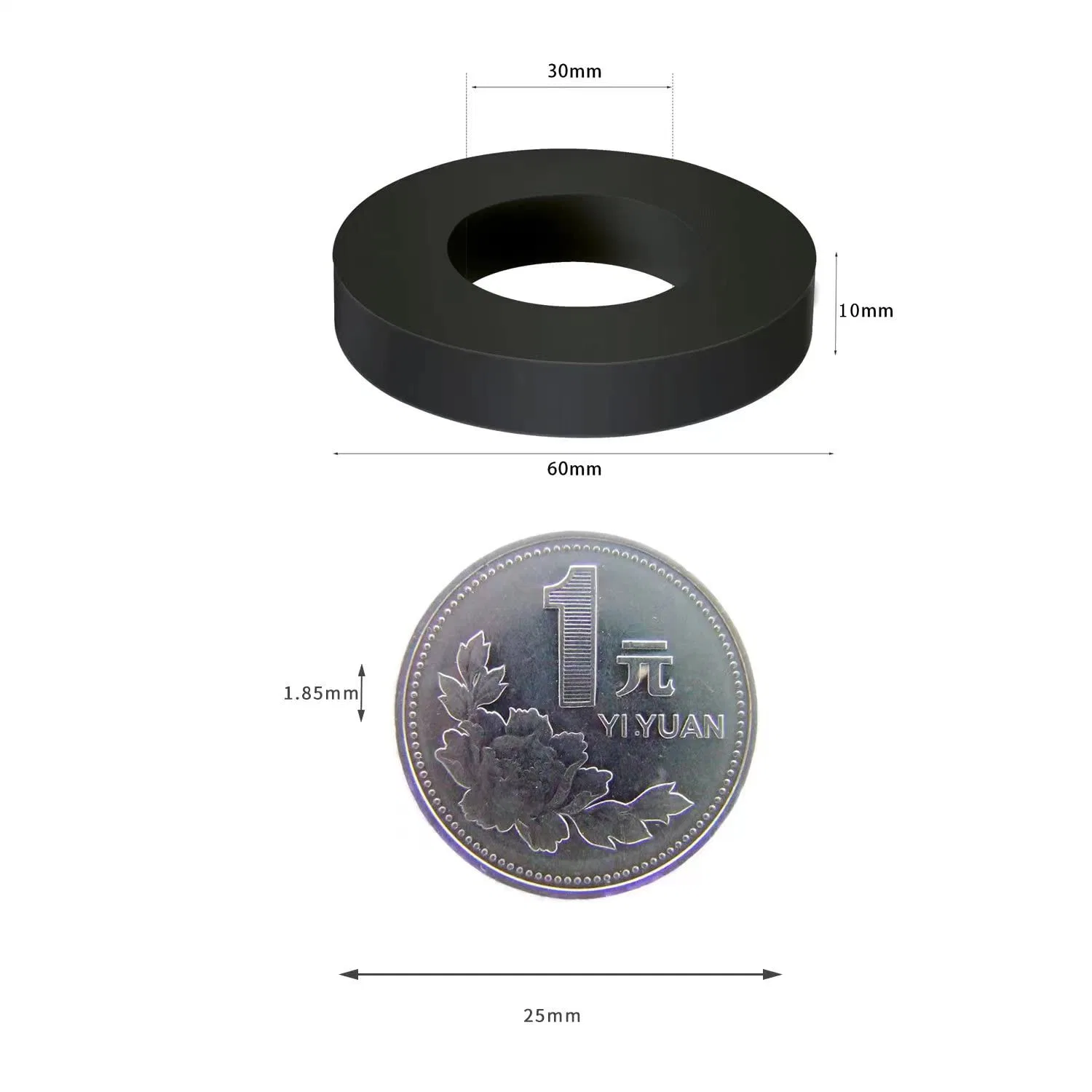 Diferentes Tamaños de anillo de cerámica Disponible la herramienta de gran imán de ferrita para altavoz