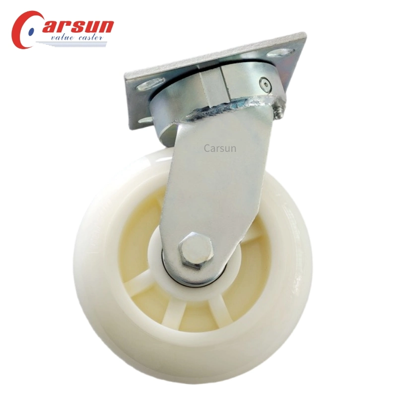 Cart Casters 3/4/5/6/8 Inch White Nylon Caster Wheels