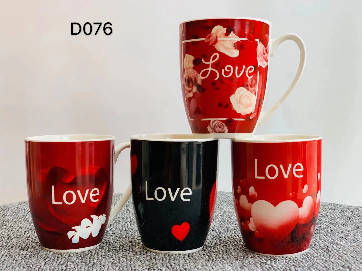 Wholesale/Supplier Exporter Different Colors Designs Ideas 12 Oz 360ml Ceramic Mug Porcelain Cup for Valentines Gifts