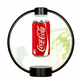 360 lata flutuante rotativa com luz RGB magnética de levitação, cosméticos Suporte de apresentação para anúncio