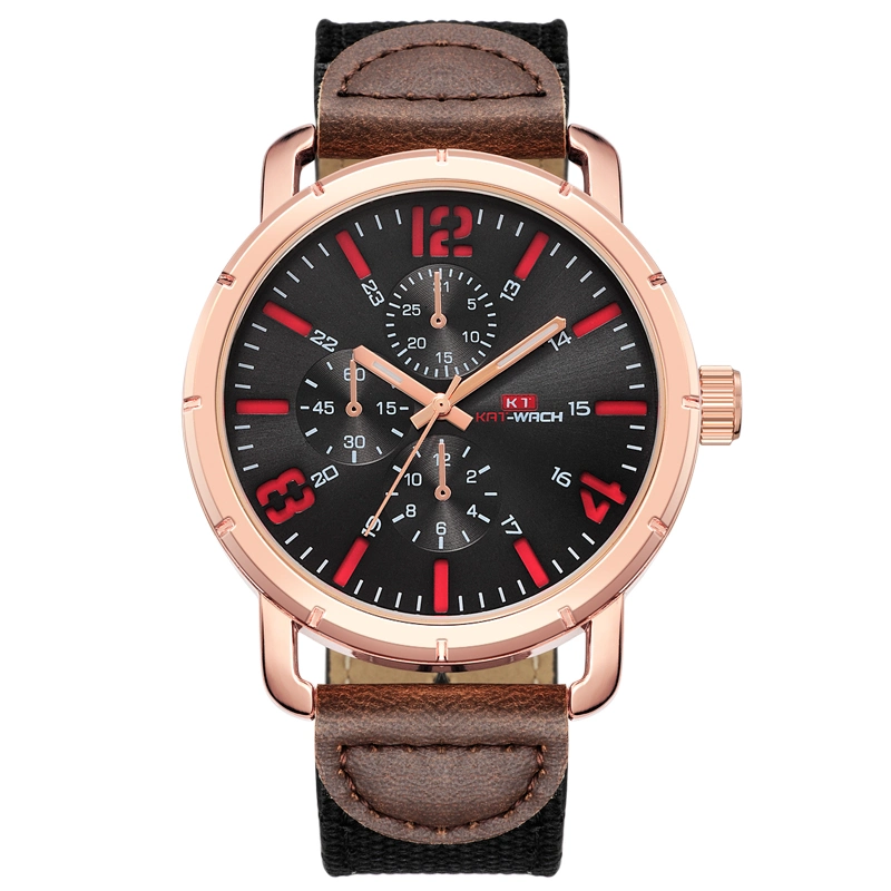 Mens Watches Top Luxury Brand Waterproof Sport Wrist Watch Quartz Military Genuine Leather Watch