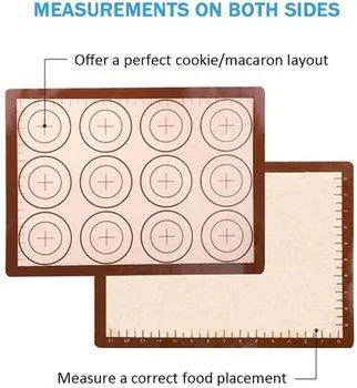 BPA Free Silicone Baking Mat Heat Resistant Cookie Mats Non-Stick Macaron Liner Sheets Food Grade Silicon Pastry Mat
