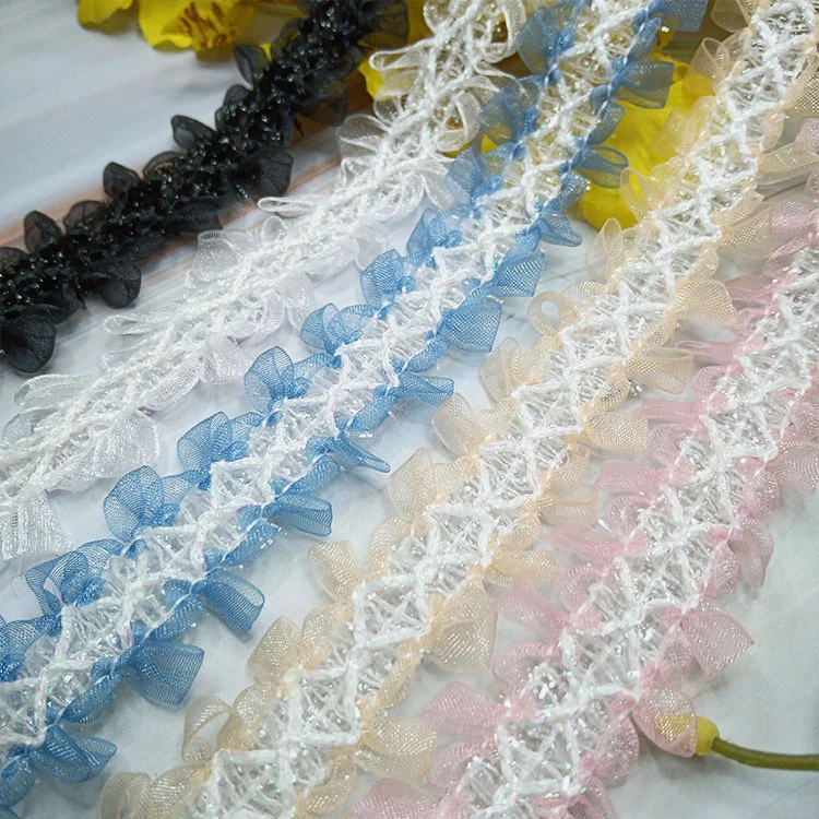 New Flash Ribbon Lace Small Fragrance Children&prime; S Snow Yarn Ribbon Clothing Accessories Lace