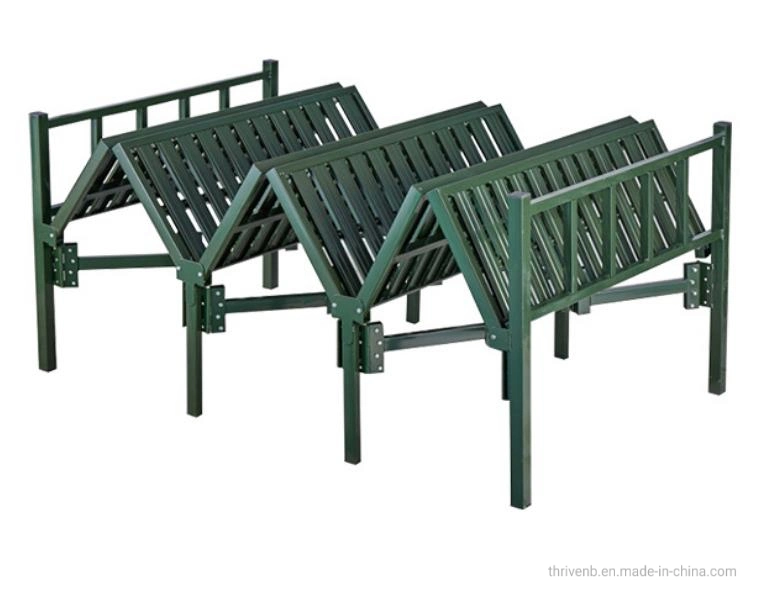 Green Folding Bed for Soldiers Camping Bed for Outdoor Military style Outdoor Folding Beds