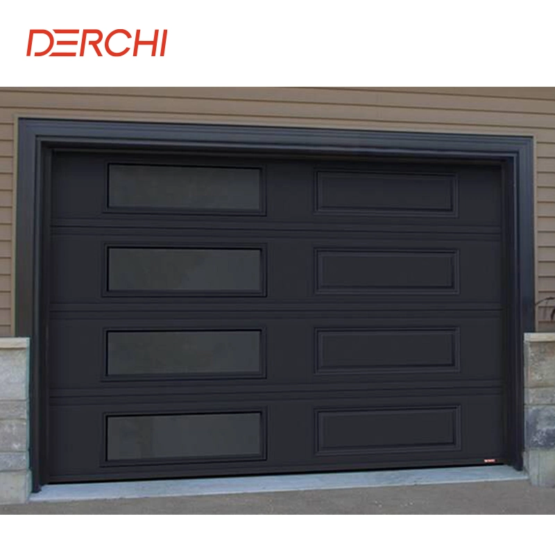 Modern High quality/High cost performance  Aluminum Glass Garage Doordouble Tempered Glass Electric Automatic Garage Door