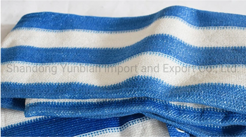 Blue and White Stripe Mesh High-Density Polyethylene