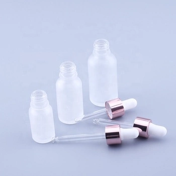 Rose Gold Frosted Pink Cosmetic Essential Oil Serum Glass Dropper 30 Ml Bottles