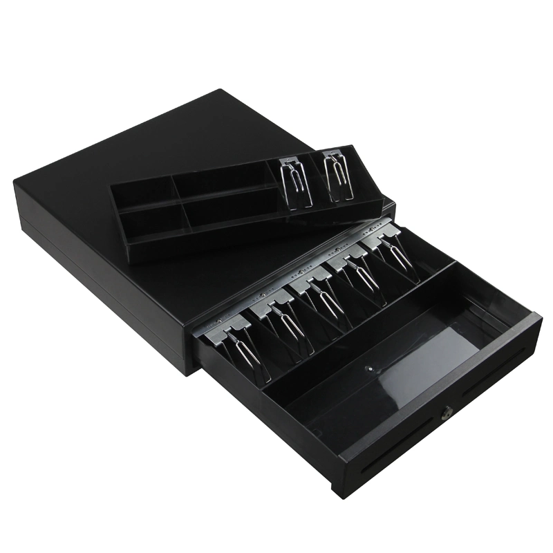 12V to 24V 5b8c 410mm Electronic Cash Register Drawer POS Cash Drawer Cash Box, Money Box