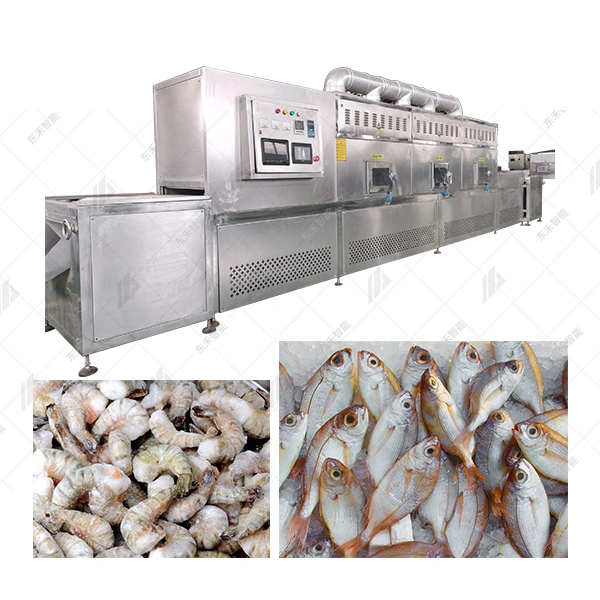 Professional and High Efficiency Microwave Thawing Frozen Shrimp Machine Microwave Defrosting Equipment