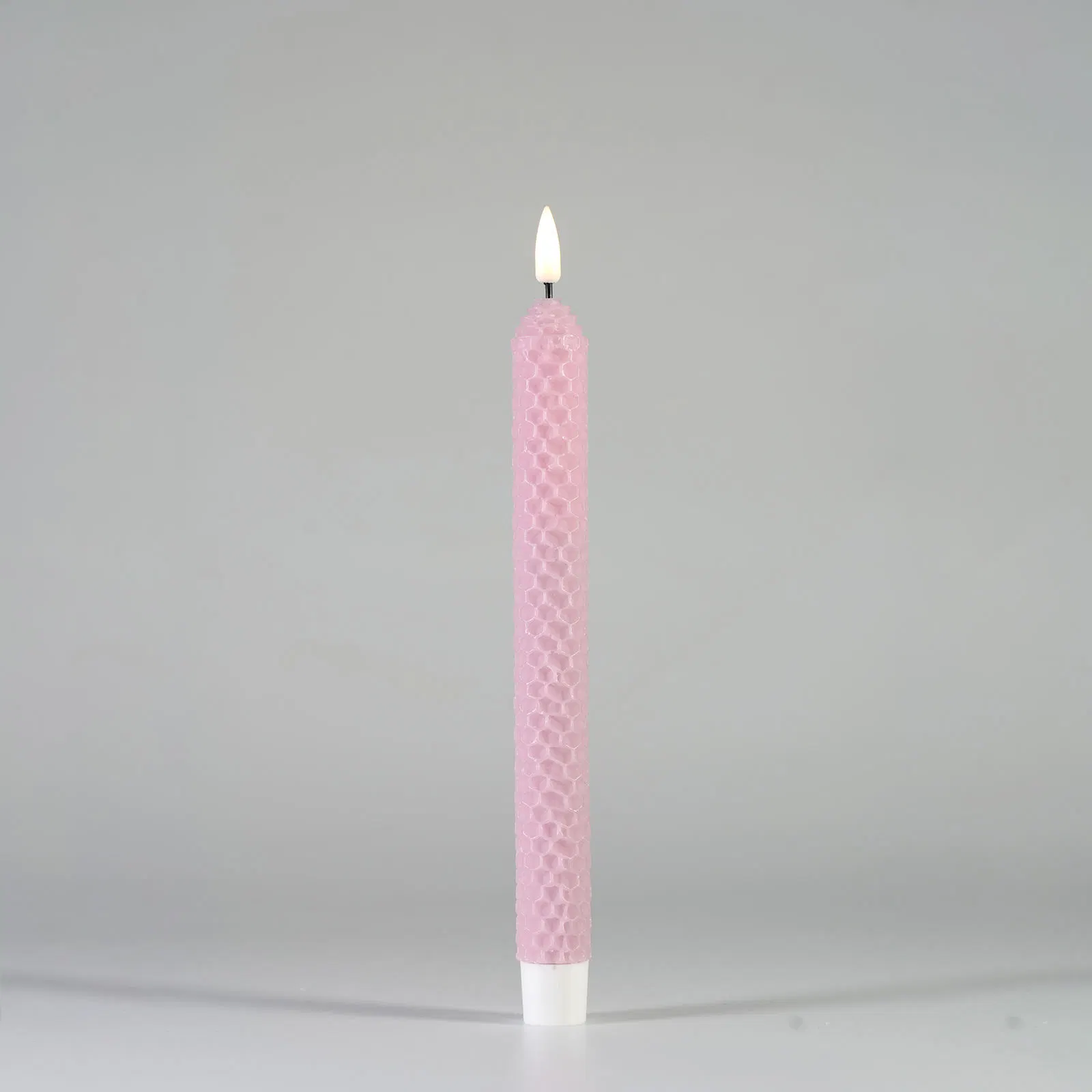 Battery Operated Paraffin Wax Light 10 Key Remote Control Pink Honeycomb LED Taper Candle