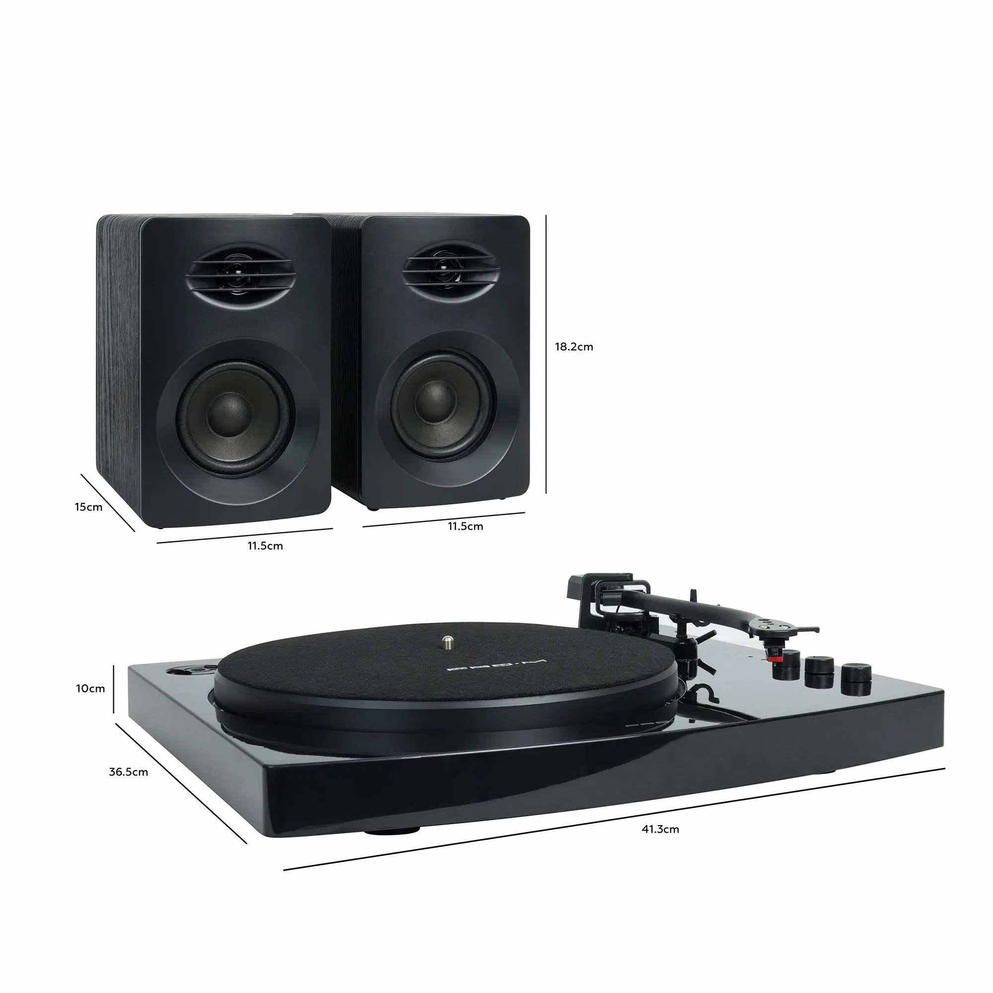 Customized Economical Turntable Player with Two Speakers HiFi-Wireless-Bluetooth