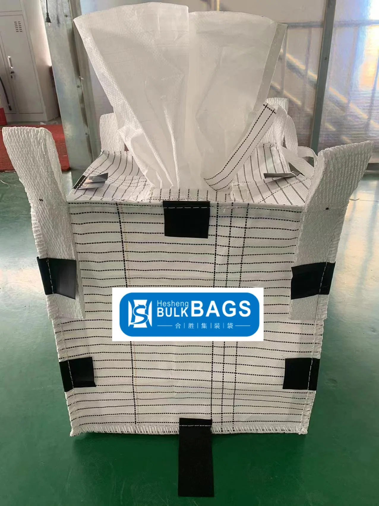 2 Ton PP Big Bulk Bag Packing for Corn and Other Agriculture or Cement Easy Handle More Resistance Safety Factor FIBC