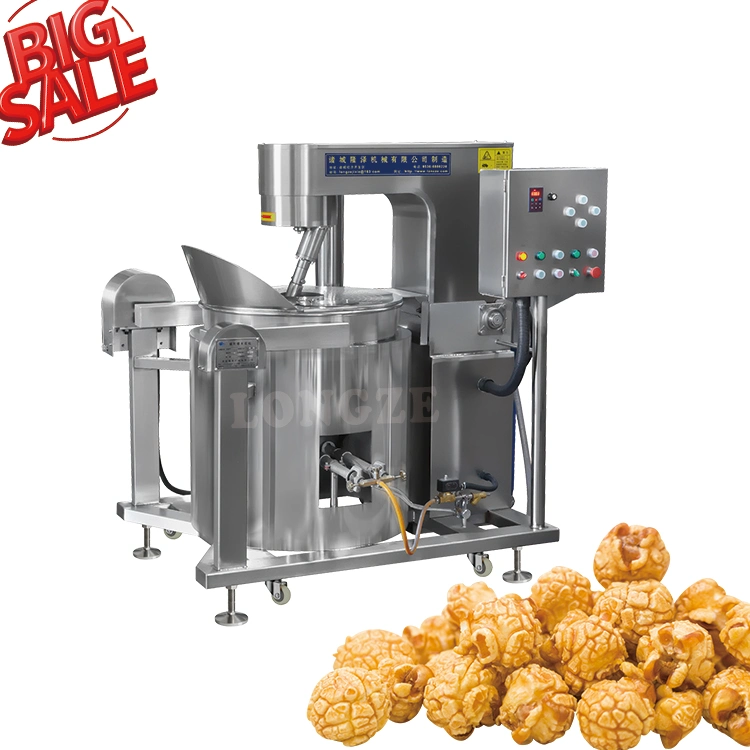 Gas Commercial China Seasoning Frying Flavoring Popcorn Machine Processing Line Supplier