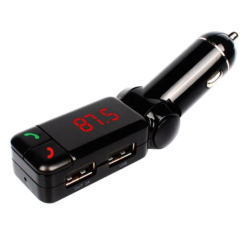 Kit de coche manos libres Aux Audio PC Smart compatibilidad con el modelo de teléfono de la carga de la unidad flash USB Cargador de coche China modulador del Transmisor FM coche reproductor de MP3