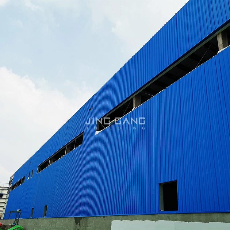 Industrial Factory Workshop Warehouse Plant Shed Construction with High Strength H Section Frame Part