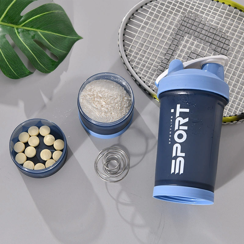 Wholesale/Supplier Tumbler Kettle Cup Protein Shaker Plastic Bottle with Powder Container Shaker Bottle Gym Protein