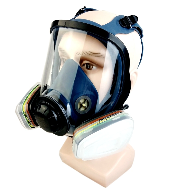 Ppeplus Silicone Gas Mask Chemical Dust Against Safety Full Face Carbon Filter Face Mask