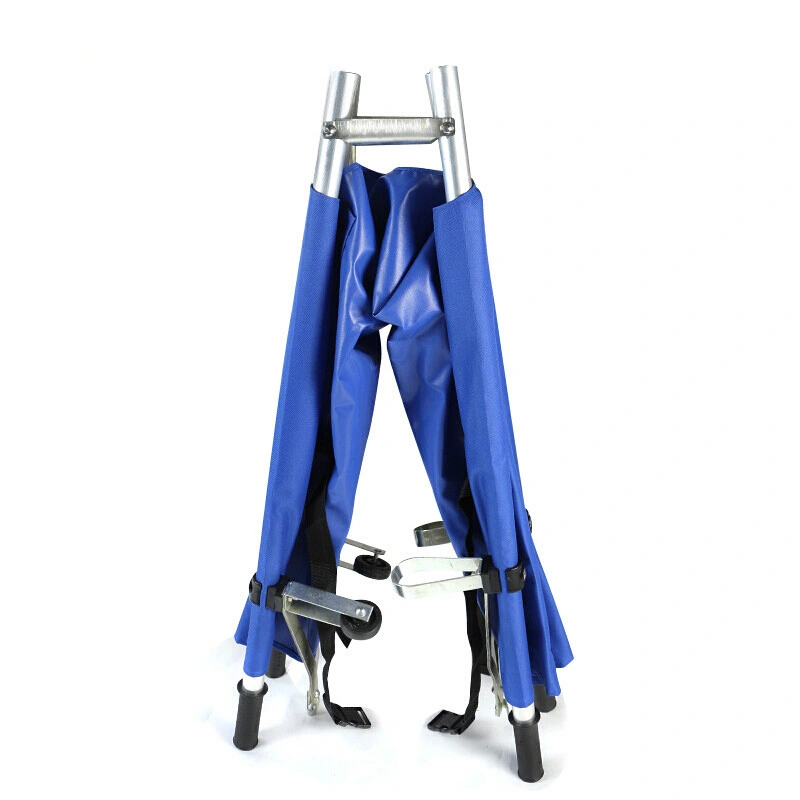 Aluminium Alloy Frame Stretcher for Hospitals Two Parts Folding Canvas Medical Stretcher