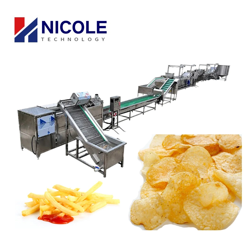 Fabricação de máquinas de processamento de batatas fritas completas batatas fritas confeccionado Linha