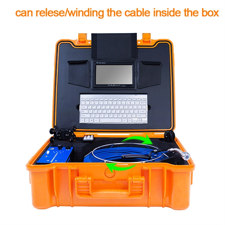 Pipe Inspection Camera, 7 Inch Monitor Sewer Industrial Endoscope 20m Cable