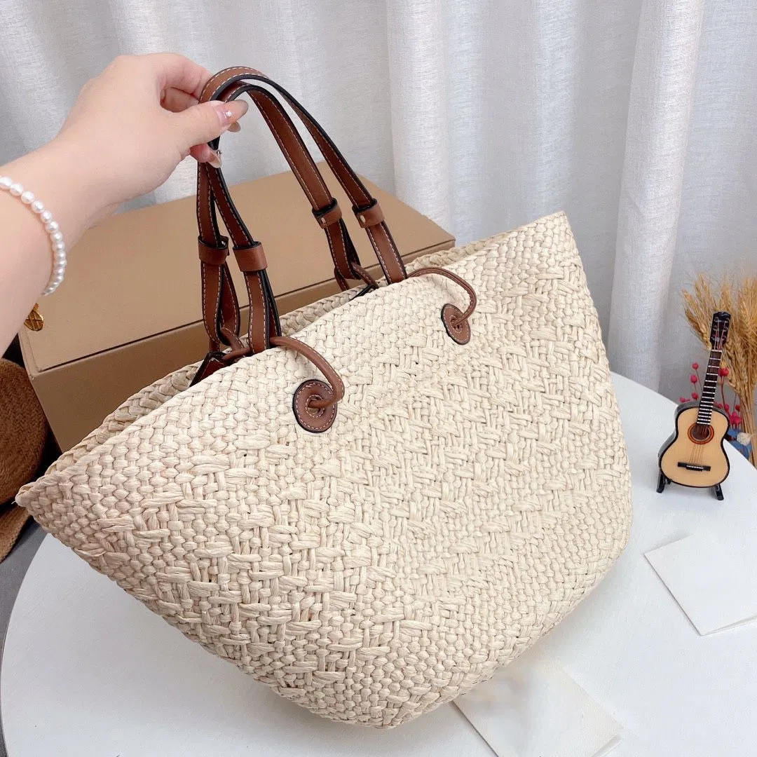 Shoulder Designer Bags Fashion Handbags Luxury Brand Woven Straw Beach Bag