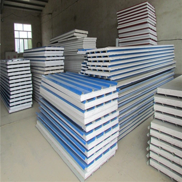 blue Upper Steel Sheet EPS Foam Core Material Composite Board