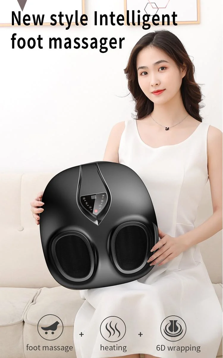 4D Home Use Kneading Shiatsu Foot Massager Heat Compression Office Roller Foot Massage Device for Blood Circulation