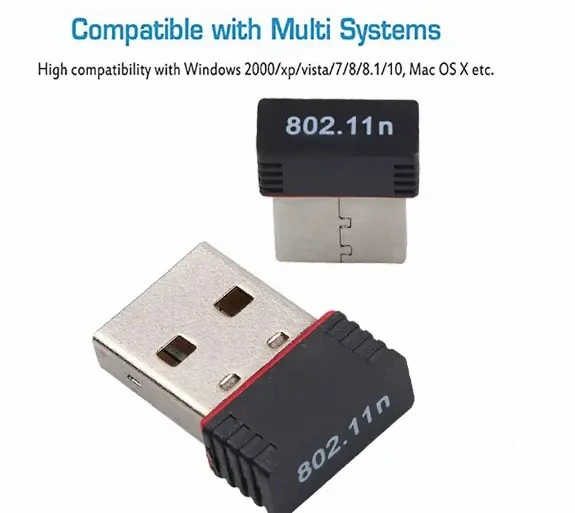 Adaptador de dongle WiFi Wireless 2.4G Mini USB de 150 Mbps para placa de rede Receptor LAN IEEE802.11n USB2.0 WiFi para Tablet/PC