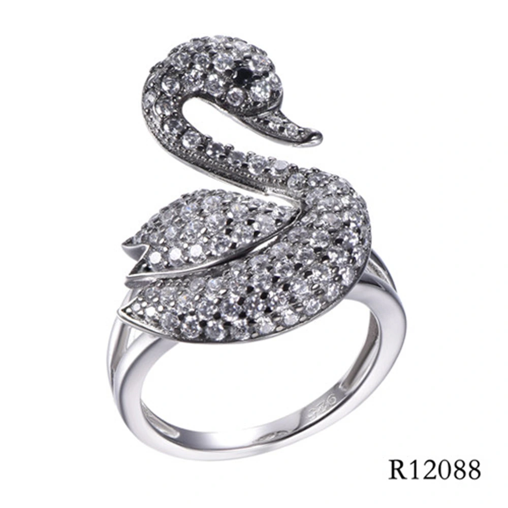 Splendid 925 Sterling Silver with CZ Wax Micro Pave Setting Animal Ring