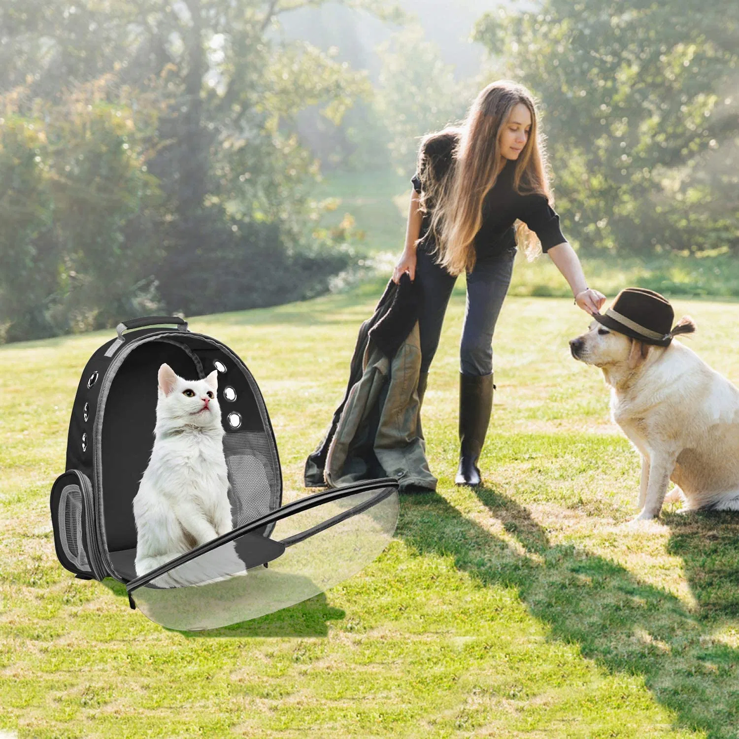 Space Capsule Pet Carrier Bag Dog Hiking Backpack