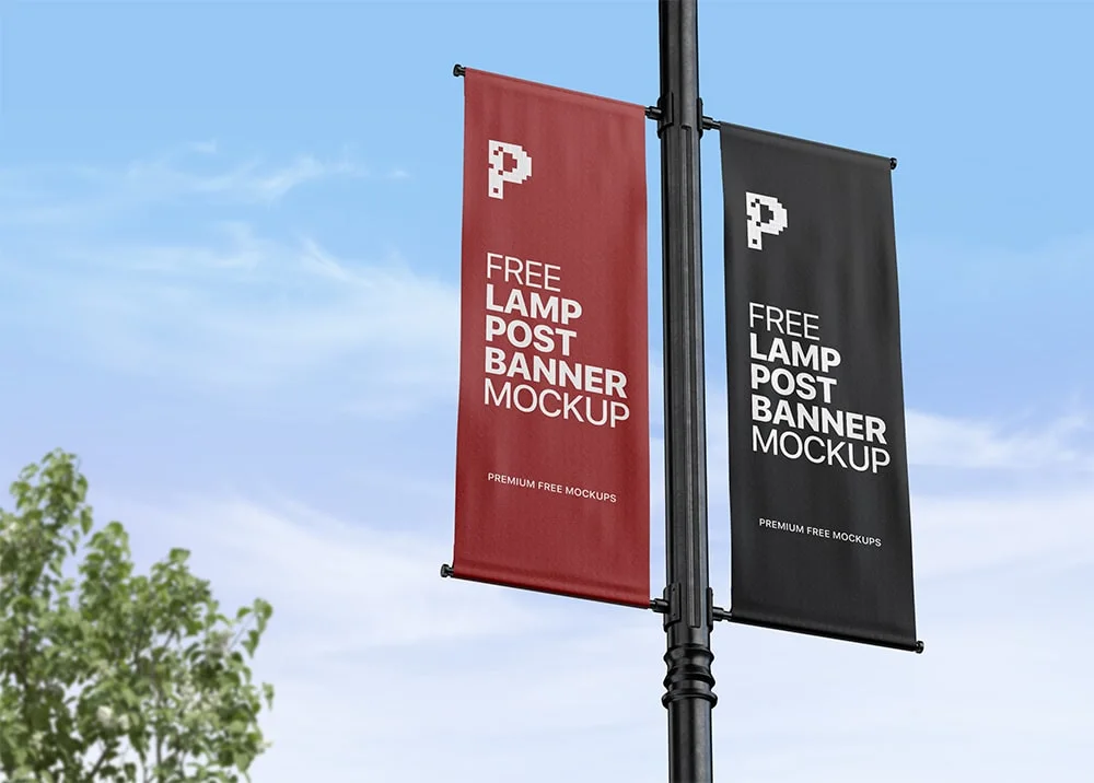 Custom Printing Street Light Pole Display Banner Flag Sign