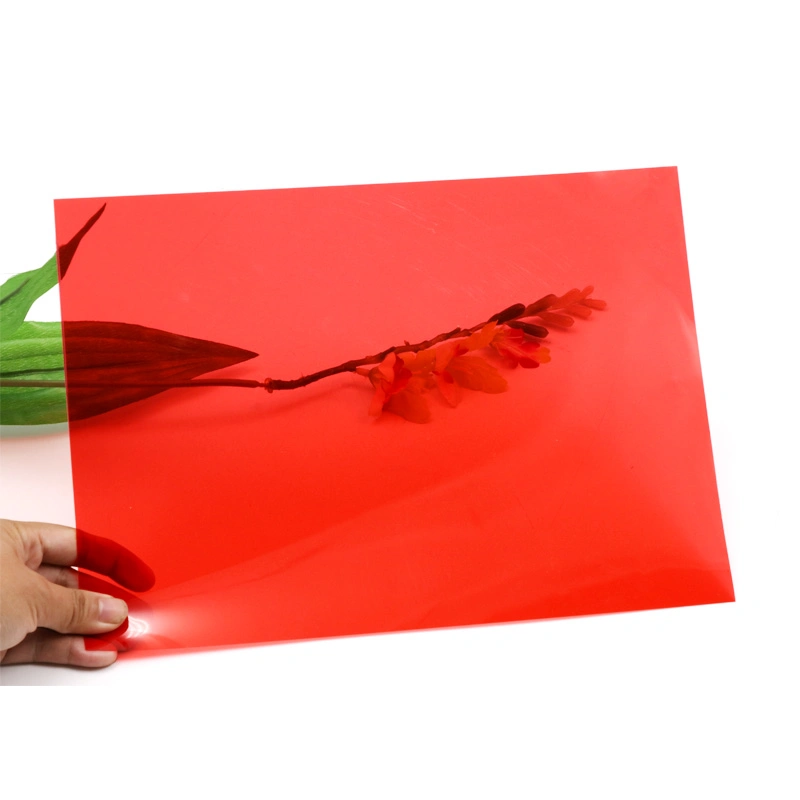 0.4mm Translucent Rigid Red Color Plastic PVC Film