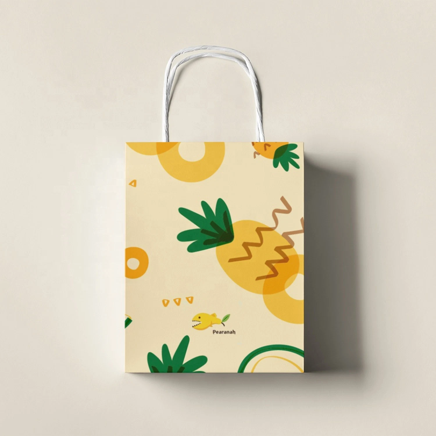 Роскошный принт красочные одежды Kraft Shopping Pouch Упаковка Custom Logo Подарочные бумажные сумки