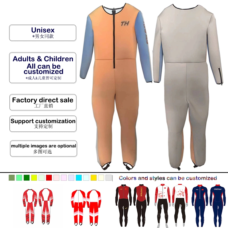 Commerce de gros personnalisé Sublimation MOQ 1pièce squelette personnalisé de Luge Ski jumping course de bobsleigh costume costume costume de neige pour les hommes Les femmes de haute qualité