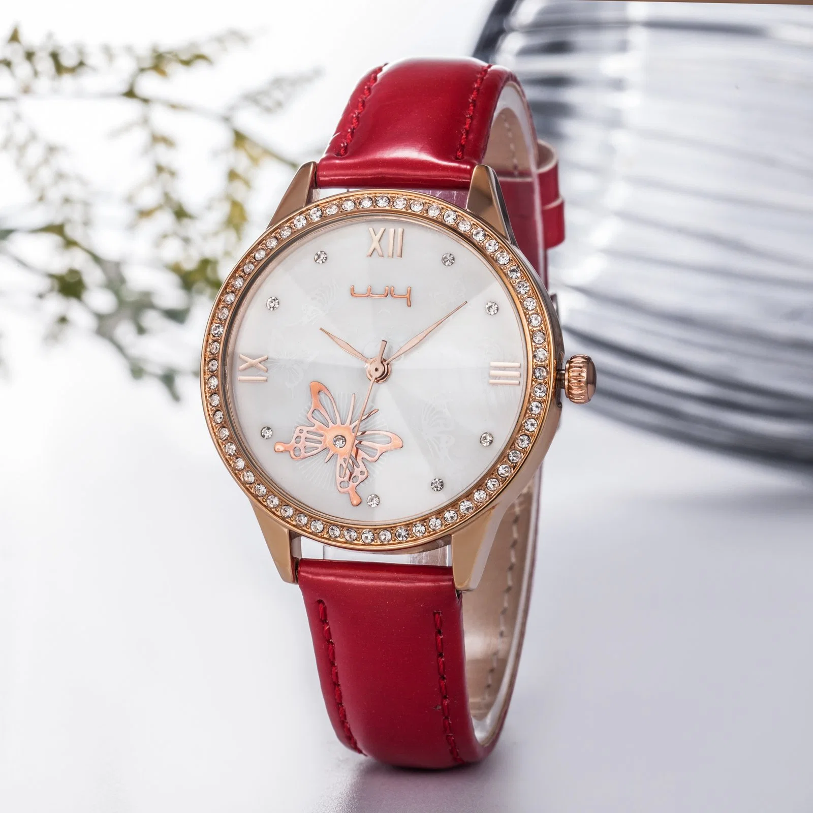 ODM Fashion Diamond Waterproof Quartz Ladies Casual Wrist Watch Wy-054