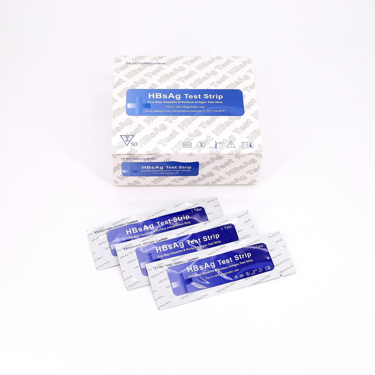 Medical Disposable Whole Blood/ Serum/ Plasma Rapid One Step Hbsag/Absag Hepatitis B Surface Antigen Test Strip/Cassette Kit for in Vitro Diagnostic Use