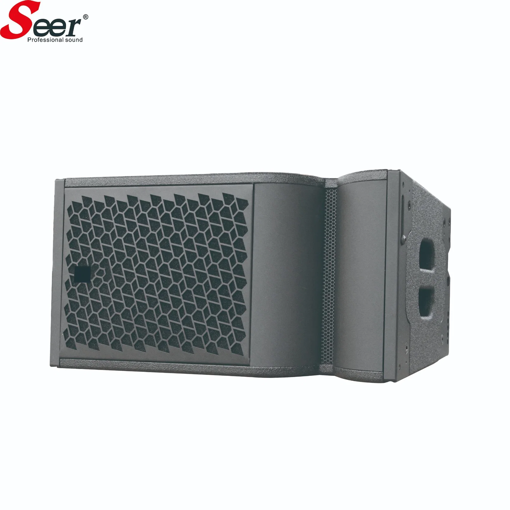 Enceinte de scène audio professionnelle de 10 pouces avec mixeur audio actif en ligne.