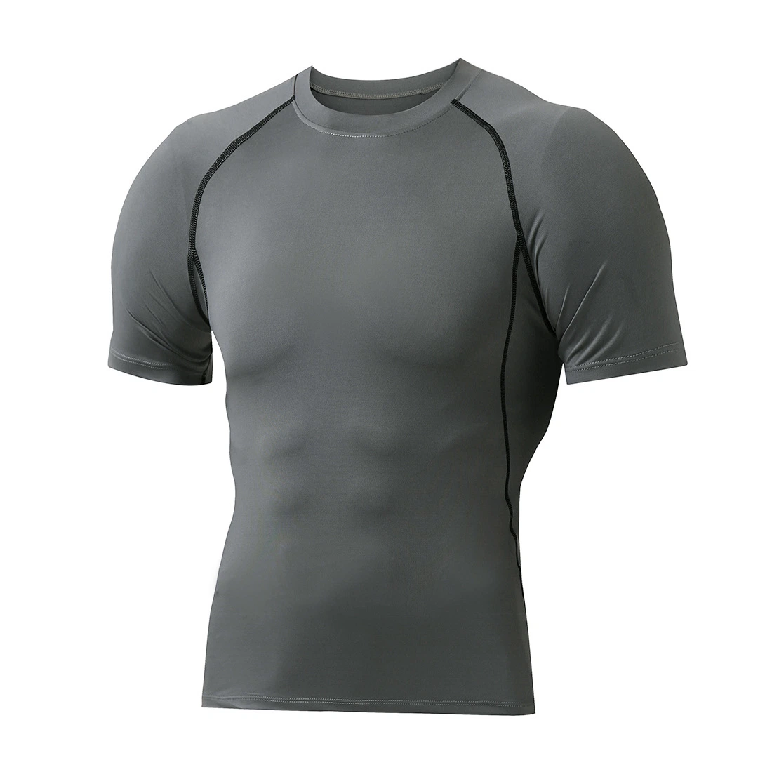 Men's PRO Fitness Jacket Tight Short-Sleeve T-Shirt Basketball Muscle Quick-Drying Top Sportswear
