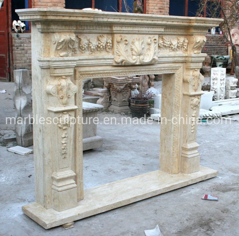 Natural Stone Custom Production Marble Fireplace (SY-MF318)