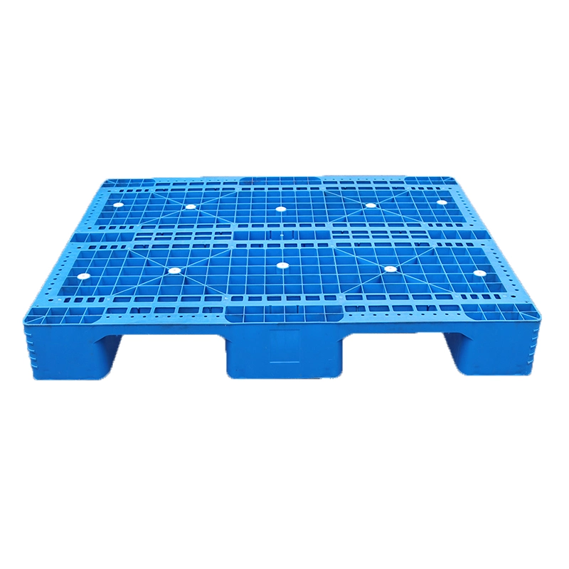 Warehouse Industrial Steel Rack Tray Single Double Face Stacking Grid Solid Cheap HDPE Storage Heavy Duty Euro Plastic Pallet