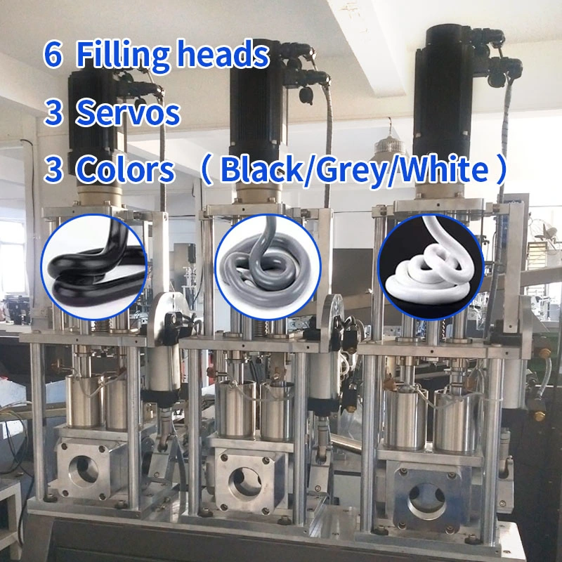 Black Silicone Adhesive Sealant Chemical Equipment Adhesive Shower Sealant Cartridges Filling Machine