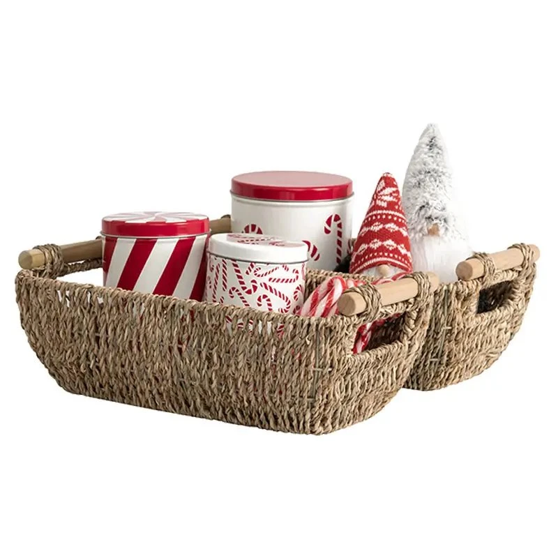 Storage Use Seagrass Water Hyacinth Wicker Handmade Traditional Storage Basket