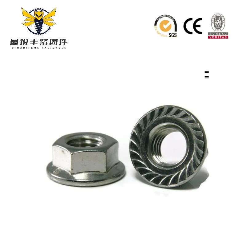 Best Price SUS304 Hex Lock DIN6923 M8 ANSI B18 2 Head Weld Self Locking Hexagon DIN 6923 Flange Nut