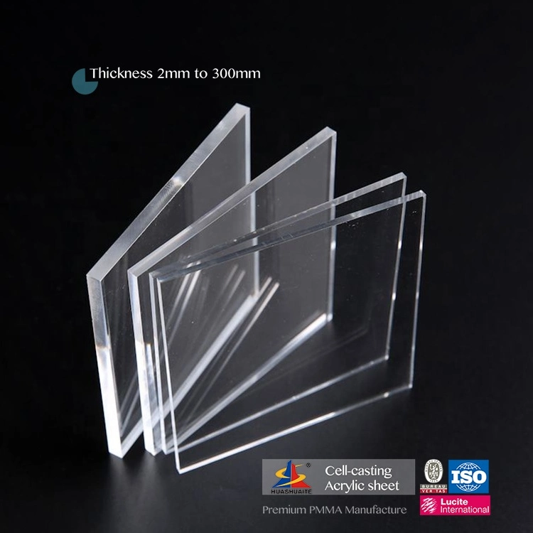 Huashuaite Customized 2mm 3mm 5mm Clear Cast Acrylic Sheet