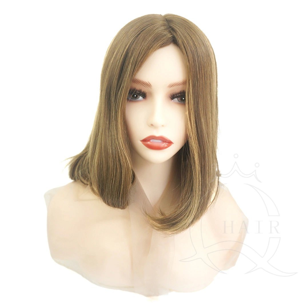 2022 Venta al por mayor Precio Envío gratuito Cuticle Alineado sin procesar Pelo brasileño Wig Virgen pelo humano Seda Top Wig judío Perruque Kosher Wig