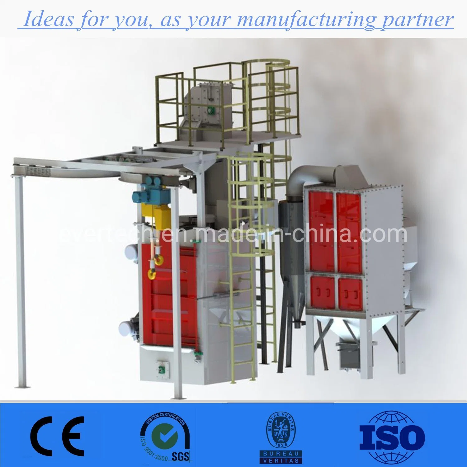 Coil Spring Shot Blasting Machine / Hook Hanging Type