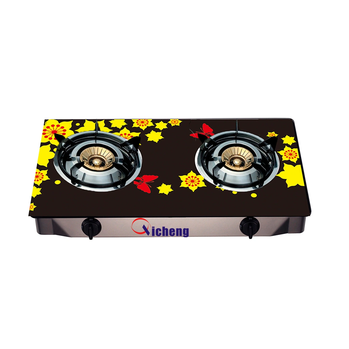 2 Burner Gas Cooker for Electric Gas Stove with Tempered Glass